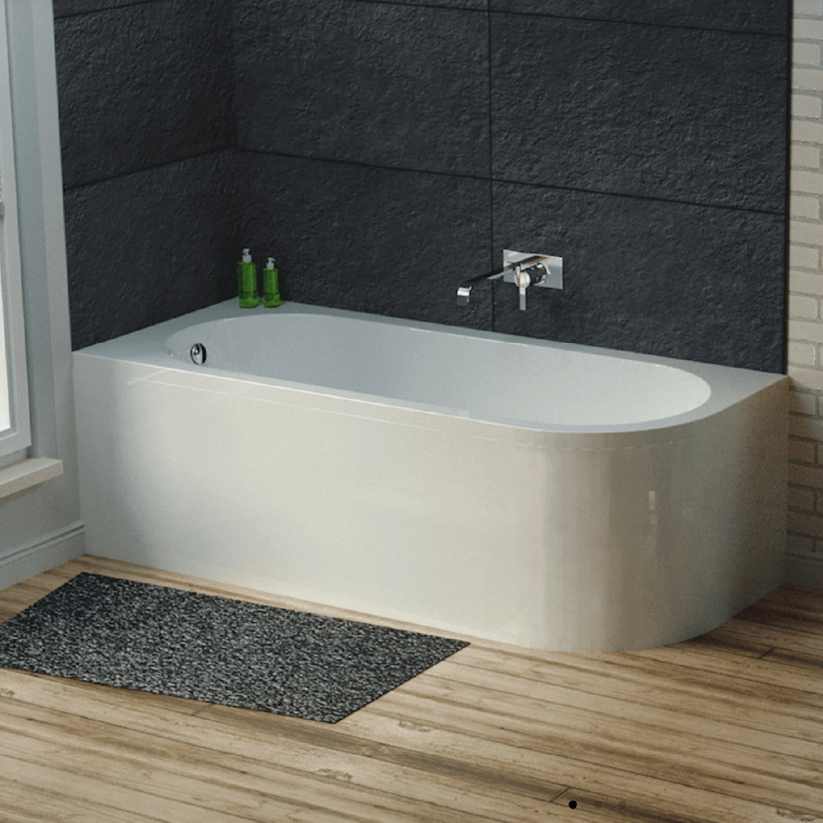 Larne Corner Bath 1700x725mm (Right Curve)