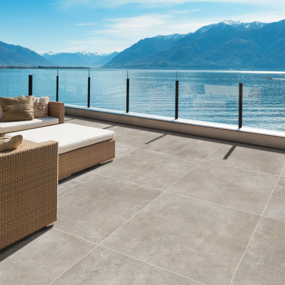 Anversa porcelain paving on terrace